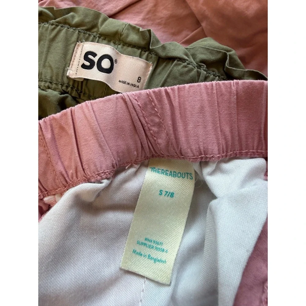 Girls Size 8 Pants Lot 5pc Old Navy Jumping Beans SO Cargo Jogger Flare Leggings